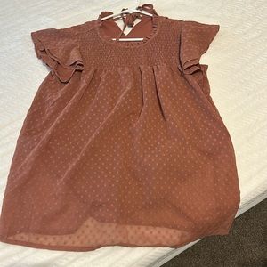 Dusty Rose Baby Doll Top